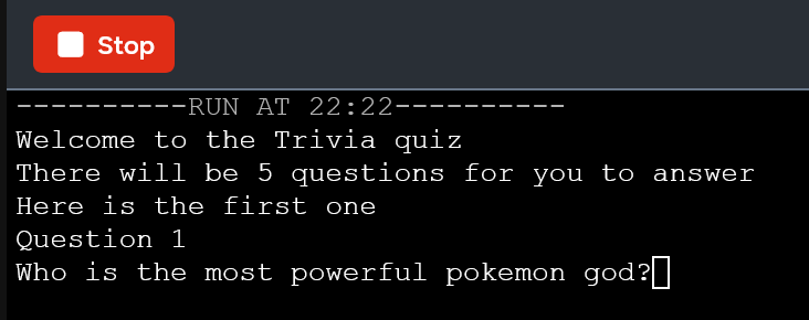 Python quiz