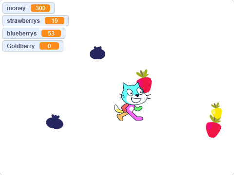 practice catching fruits (drag game)